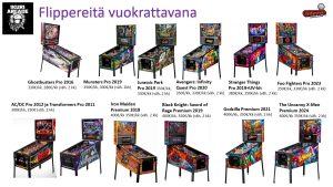 Vuokrataan flippereitä